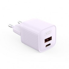 Мережевий зарядний пристрій XO L147(EU) PD20W 1USB-A+1USB-Charger Фіолетовий