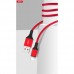 Кабель XO NB143 Braided data cable Lightning  1m Червоний