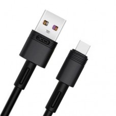 Кабель XO NB-Q166 fast charging usb cable for Type-c 5A/1m Чорний