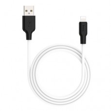 Кабель HOCO X21 Plus Silicone Lightning 2,4A/2m. чорний&білий