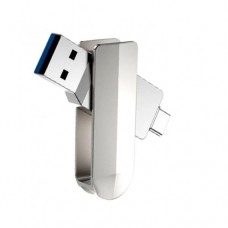 Флеш-накопичувач USB-A/C HOCO UD10 Wise Type-C USB flash drive 32Gb сріблястий