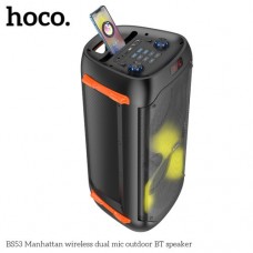 Акустична система HOCO BS53 Manhattan wireless dual mic outdoor BTspeaker чорний