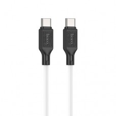 PD Кабель HOCO X90 Cool silicone charging data cable PD-to-Type-C 3A/PD60W/1m. білий