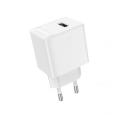Мережевий зарядний пристрій BOROFONE BAS11A Erudite single port 1USB/2.1A білий