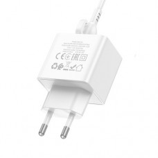 Мережевий зарядний пристрій BOROFONE BAS12A Erudite single port 18W/QC3.0/1USB білий