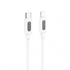 PD Кабель BOROFONE BX114 Structure Silicone Type-C to Lightning 27W/1m білий