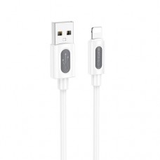 Кабель BOROFONE BX114 Structure Silicone for Lightning 2,4A/1m білий