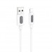 Кабель BOROFONE BX114 Structure Silicone for Lightning 2,4A/1m білий