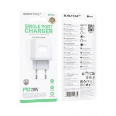 Сетевое зарядное устройство BOROFONE BA99A Breeze PD20W белый Сетевое зарядное устройство BOROFONE BA99A Breeze PD20W белый