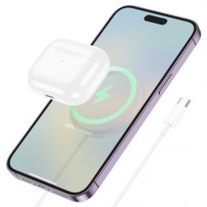 Бездротовий ЗП HOCO CW52 Enjoy magnetic wireless fast charging білий
