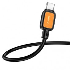 PD Кабель HOCO X108 Benefit 60W silicone charging data cable C to C 1m  чорний