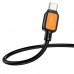 PD Кабель HOCO X108 Benefit 60W silicone charging data cable C to C 1m  чорний