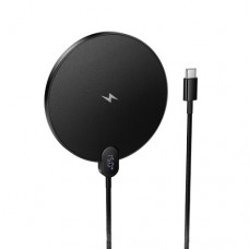 Бездротовий ЗП HOCO CW62 Peak desktop with digital display and cable чорний