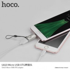 Перехідник-OTG HOCO UA10 Micro-USB Adapter сріблястий-Nickel