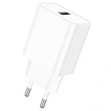 Мережевий зарядний пристрій BOROFONE BA72A Spring 18W/QC3.0/1USB + Cable Micro білий