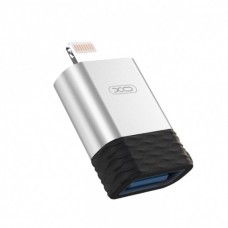 Адаптер XO NB186 Lightning to USB OTG adapter Серебристый
