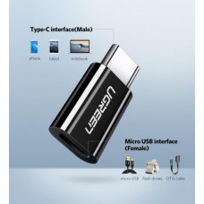 Адаптер UGREEN US157 USB-C 3.1 - Micro USB Adapter чорный (30391)