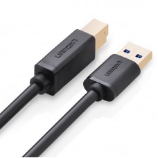 Кабель USB type A - USB type B UGREEN US210 USB 3.0 AM to BM Print 2m чорный (10372)