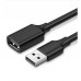 Кабель UGREEN US103 USB 2.0 A Male to A Female Cable 5m чорный (10318)