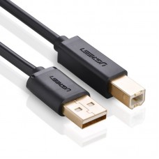 Кабель для принтера UGREEN US135 USB 2.0 AM to BM Print Cable 3m чорный 10351 для подключения к компьютеру