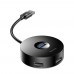 USB-хаб Baseus Round Box USB to USB 3.0 + 3 USB 2.0 чорный (CAHUB-F01)