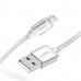 Кабель Ugreen US199  Alu Case Braided Lightning Cable 1m серебристый (60161)