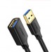 Кабель Ugreen US129 USB 3.0 Extension Male Cable 2m чорный (10373)