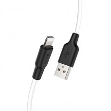 Кабель HOCO X21 Plus Silicone Lightning 2.4A/0.25m чорный-белый