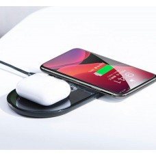 Беспроводное зарядное устройство для Baseus Simple 2в1 Wireless Charger Turbo 24 Вт Черный (WXJK-B01)