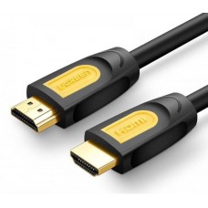 Кабель UGREEN HD101 HDMI Round Cable 4K@30Hz  HDMI 1.4 10м желтый/чорный (10170)