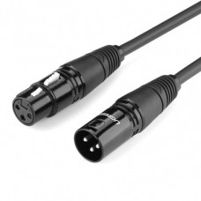 Аудио кабель UGREEN AV130 Cannon Male to Female Microphone Extension Audio Cable 3m (чорный) (20711)