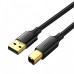 Кабель для принтера UGREEN US135 USB 2.0 AM to BM Print Cable 2m (чорный) (20847)