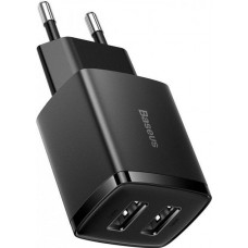 Сетевое зарядное устройство для Baseus Compact Charger 2USB 10.5W чорный (CCXJ010201)