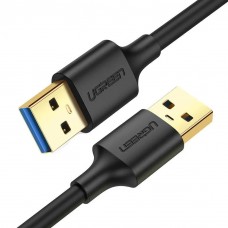 Кабель UGREEN   US128  USB 3.0 A Male to Male Cable 2m  чорный  (10371)