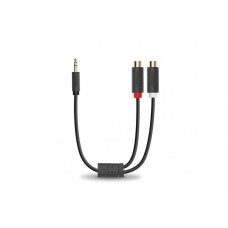 Аудио кабель UGREEN AV109 3.5mm Male to 2RCA Female Cable 25cm серый (10547) Провод RCA штекер тюльпан