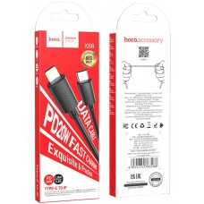 Кабель HOCO X88 Gratified PD  charging data cable for  iPhone  to Type-C  чорный