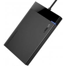 Внешний корпус для жесткого диска UGREEN US221 HDD/SSD карман 2.5 SATA USB-C to Type-C+USB чорный (60735)