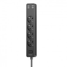 Сетевой фильтр XO WL10 (EU) 4USB function socket (4AC + 4USB) 1.8M чорный