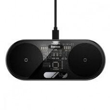 Беспроводное зарядное устройство Baseus Digital LED Display 2in1 Wireless Charger 20W Universal version чорный