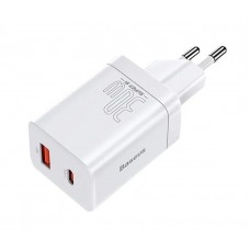 Сетевое зарядное устройство для Baseus Super Si Pro Quick Charger C+U 30W EU белый (CCSUPP-E02)
