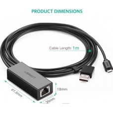 Адаптер UGREEN Ethernet Adapter for TV Stick чорный (30985)