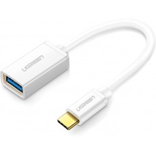 Адаптер Ugreen US154 USB Type-C Male to USB 3.0 Female OTG Adapter белый (30702)