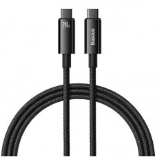 Кабель Baseus Tungsten золотистый Type-C to Type-C 240W (2m) чорный  CAWJ040101