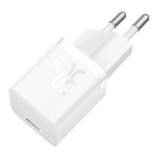 Сетевое зарядное устройство Baseus GaN5S Fast Charger 30W 3A 1xUSB-C, with USB-C Cable, белый Сетевое зарядное устройство Baseus GaN5S Fast Charger 30W 3A 1xUSB-C, with USB-C Cable, белый