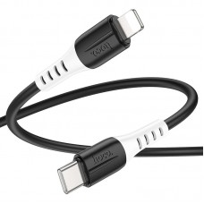 Кабель HOCO  X82 iP PD silicone charging data cable чорный