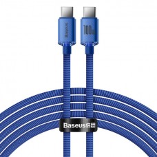 Кабель Baseus Crystal Shine Series Fast Charging  Cable Type-C to Type-C 100W 2m голубой (CAJY000703)