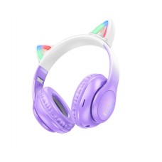 Наушники беспроводные Hoco Cat ears BT headphones W42 |BT5.3, AUX/TF, 10h| Purple grape