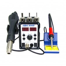 Паяльная станция Aida 898D+ бескомпрессорная, фен, паяльник с нагревательным элементом Hakko Паяльная станция Aida 898D+ бескомпрессорная, фен, паяльник с нагревательным элементом Hakko