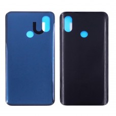 Заднее стекло корпуса для Xiaomi Mi 8 черный (чёрное)
