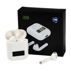 Беспроводные TWS наушники i99 вкладыши с беспроводной зарядкой белый